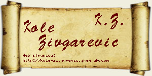 Kole Zivgarević vizit kartica